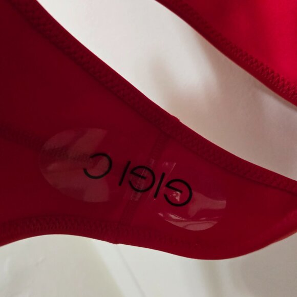 Gigi C Casey Plunging One Piece. Red. Sz S. NWT RP $205. Sexy, Elegant, Lux - Picture 9 of 11